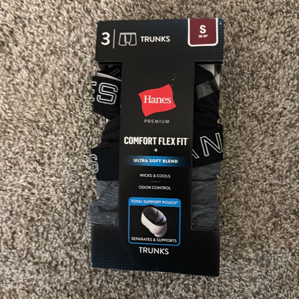 Hanes Premium Comfort Flex Trunks (Boxer Briefs) Size Small